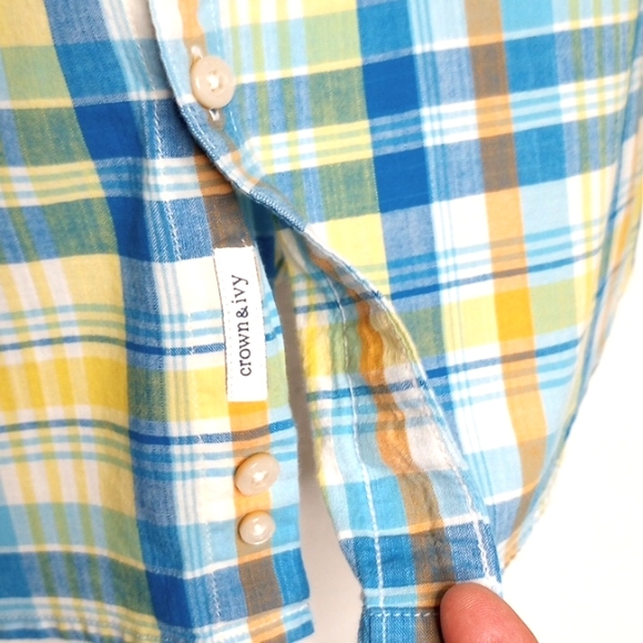 Crown & Ivy Men's Plaid / Check Long Sleeve Casual Button Down Shirt XXL - Picture 6 of 10